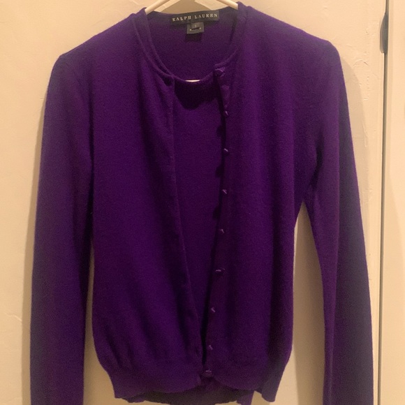 Ralph Lauren Black Label 100% cashmere cardigan and cashmere shell twinet. - Picture 1 of 4